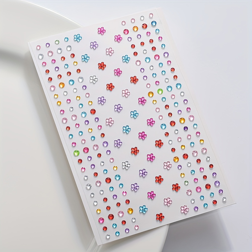 Body Jewelry Art - 1 Feuille d'Autocollants Colorés Brillants en