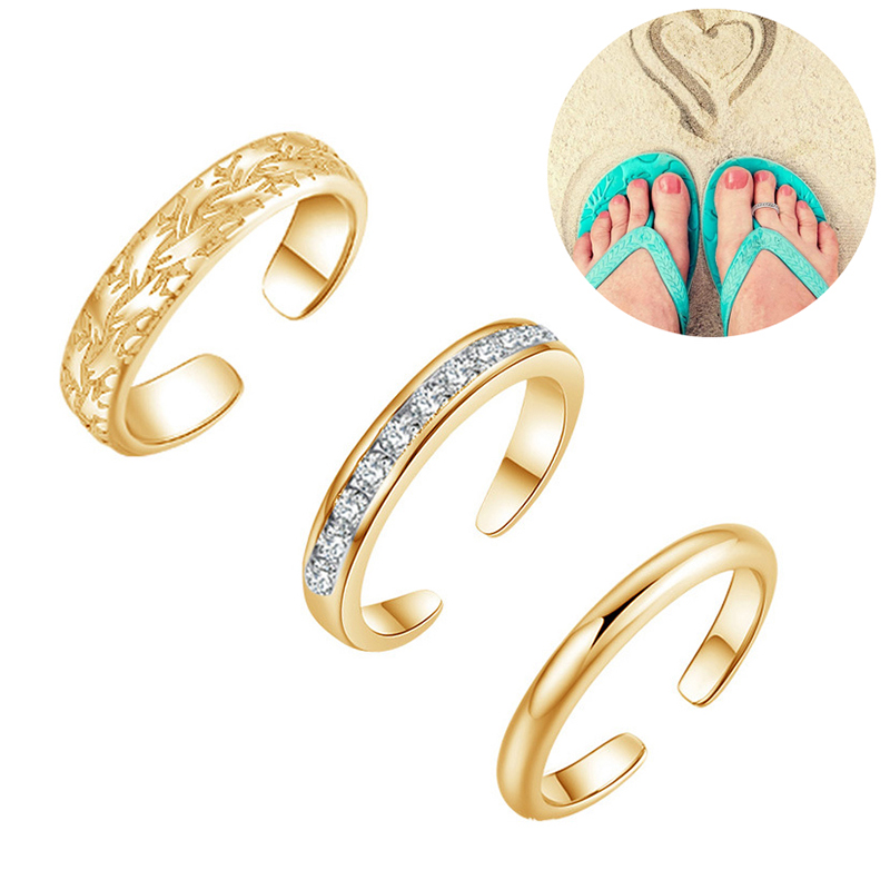 Body Jewelry Hoops - Trio Set Bagues d'orteils pour femme,