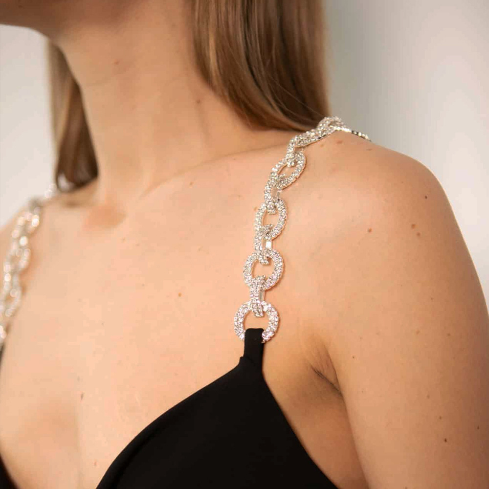 Body Jewelry Hoops - Bretelles de soutien-gorge en strass pour