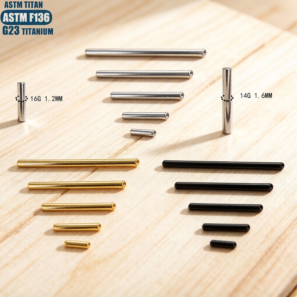 Body Jewelry Implant Grade - Barre de septum en titane de