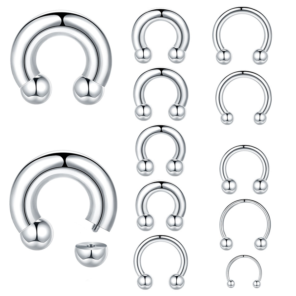 Body Jewelry Ear Gauges - Anneau en fer à cheval en
