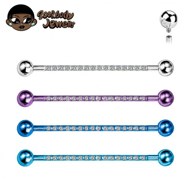 Body Jewelry Implant Grade - F136 – Piercing d'haltères industriel en