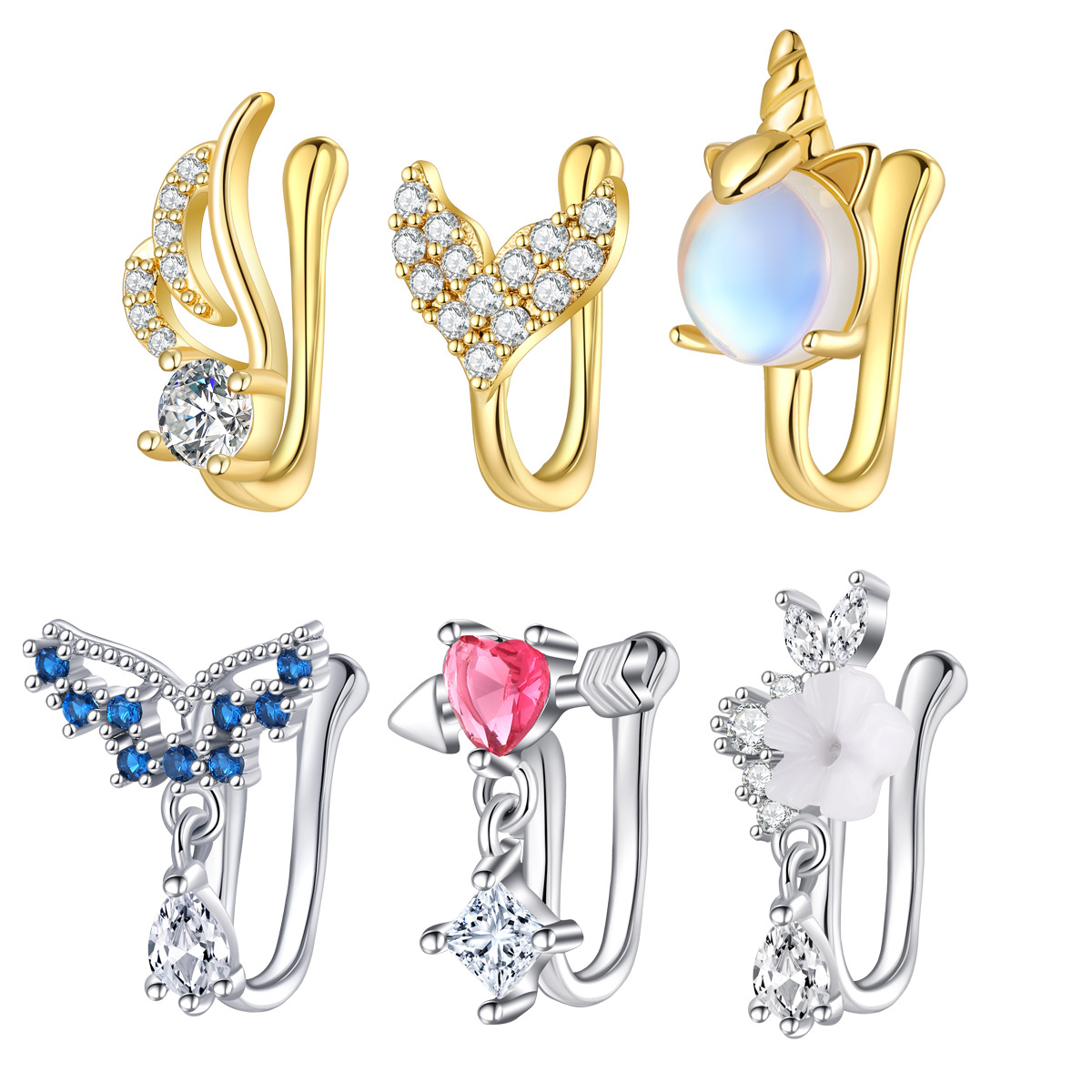 Body Jewelry Hoops - Faux Piercing de nez pour femmes,