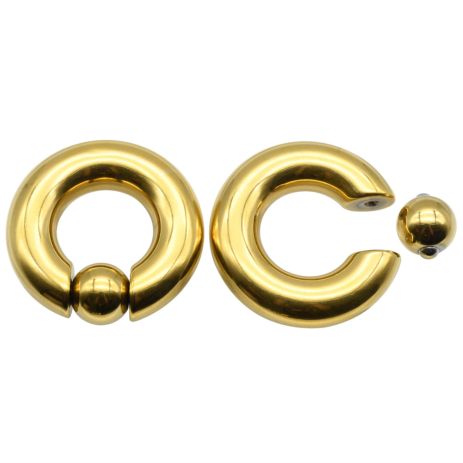 Body Jewelry Ear Gauges - Anneaux de perles à ressort captifs