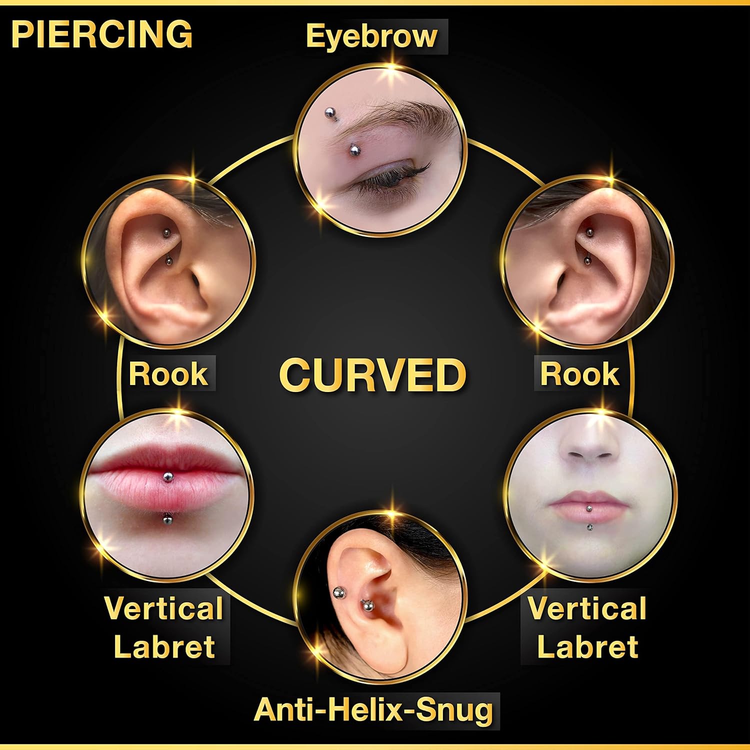 Lot de 32 pièces en acier chir - Rook Curved Barbell avis et prix