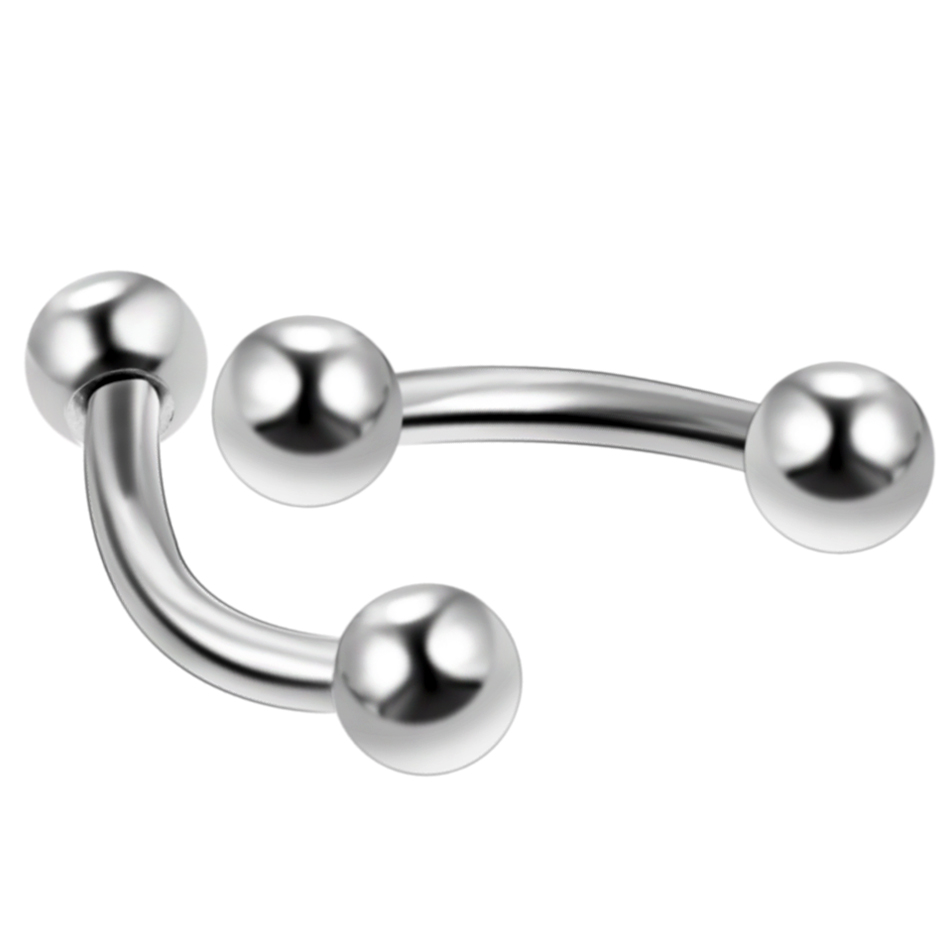 10 pièces/lot acier sourcil ba - Rook Curved Barbell avis et prix