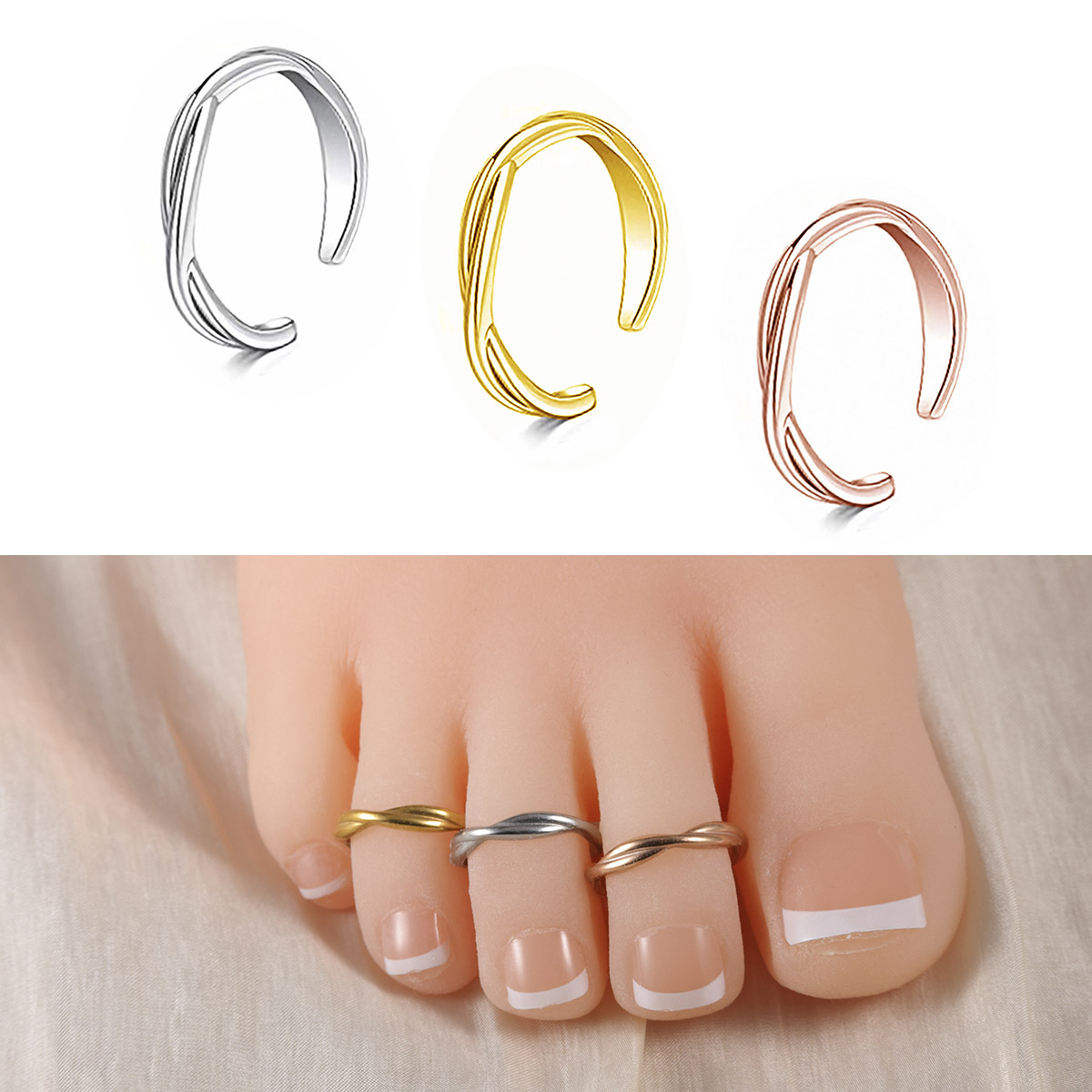 Anneau de pied Simple en acier - Body Jewelry Hoops avis et prix