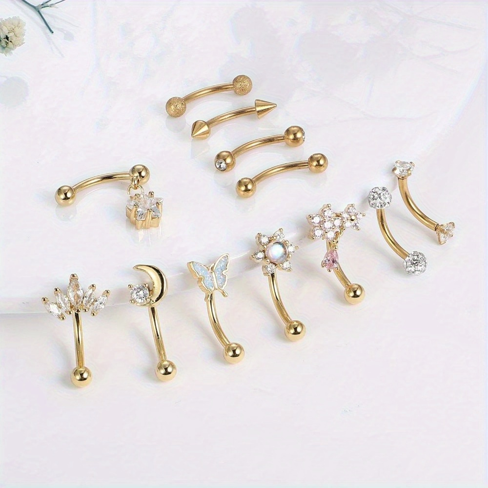 Florideco 1PC acier inoxydable - Rook Curved Barbell avis et prix