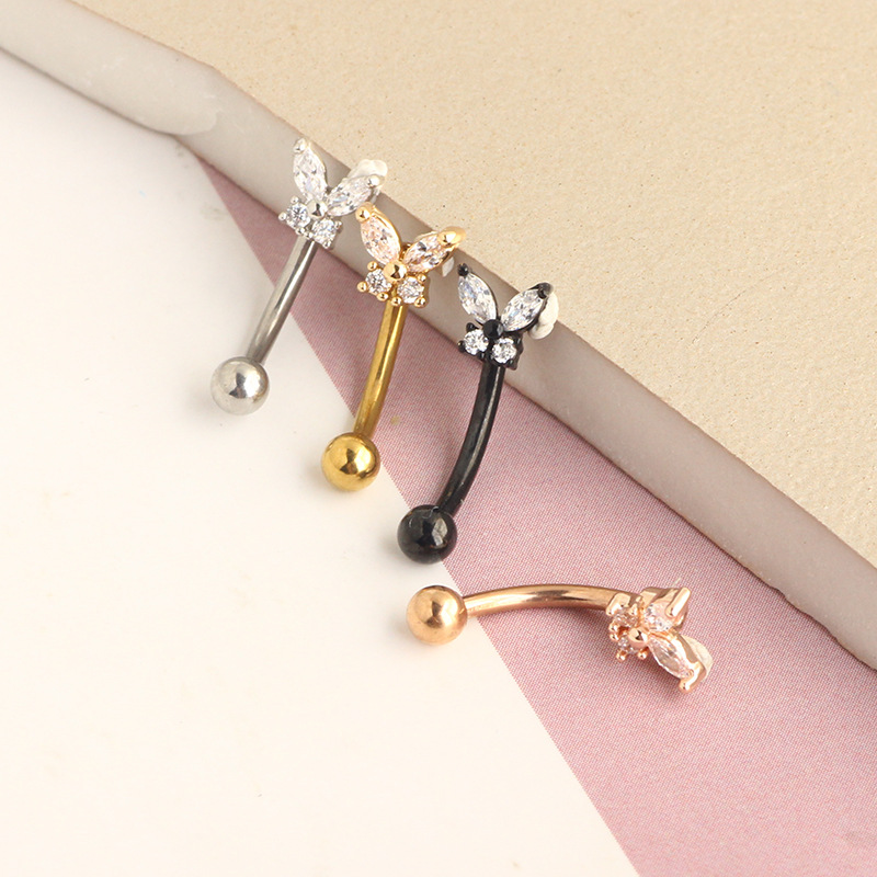 Bijoux de piercing Rook en or  - Rook Curved Barbell avis et prix
