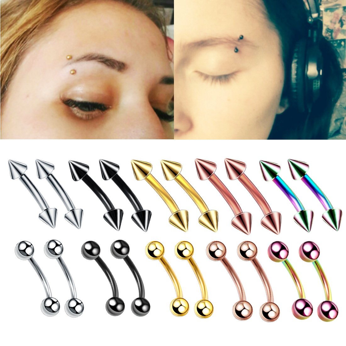 Piercing en Acier pour Eyeblog - Rook Curved Barbell avis et prix