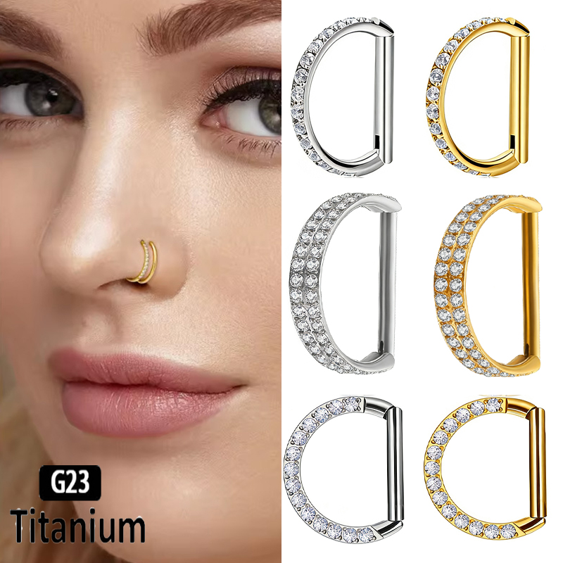 Anneaux de nez articulés en ti - Rook Curved Barbell avis et prix