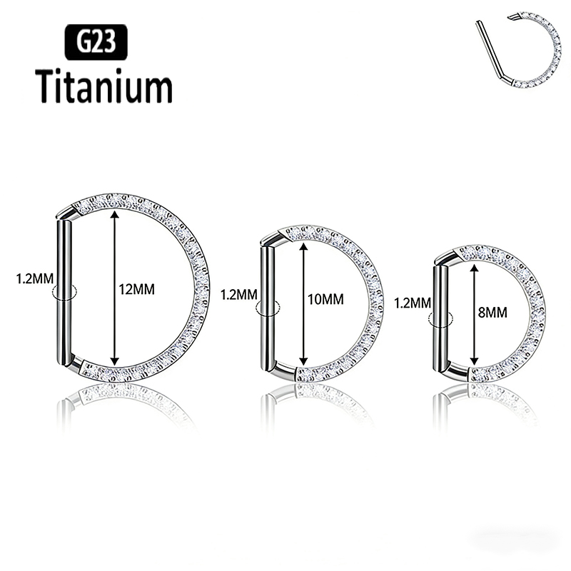 Anneaux de nez articulés en ti - Rook Curved Barbell avis et prix