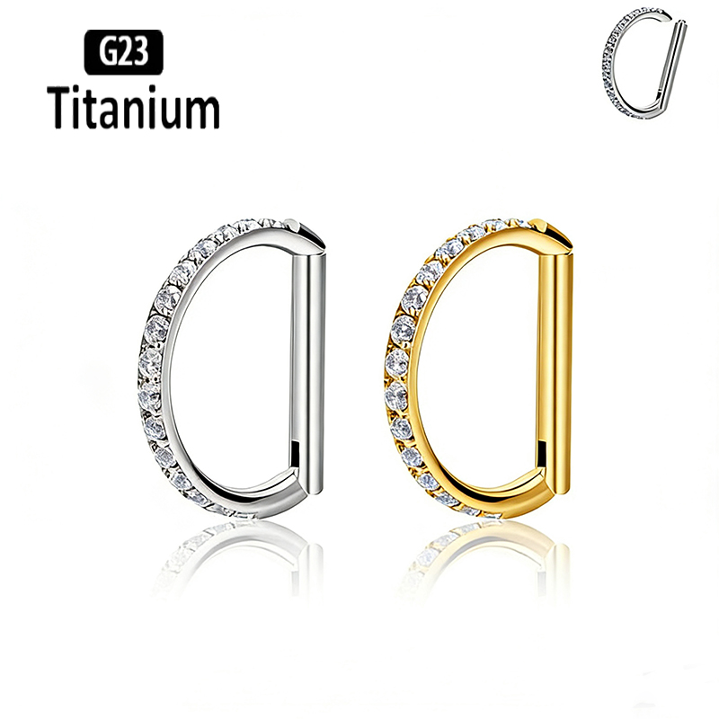 Anneaux de nez articulés en ti - Rook Curved Barbell avis et prix