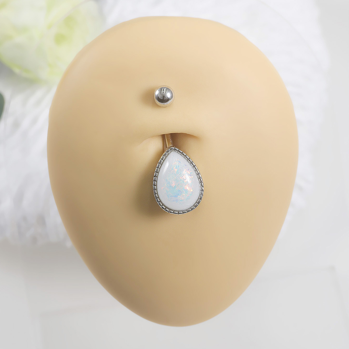 1PC goutte d'eau opale pierre  - Rook Curved Barbell avis et prix
