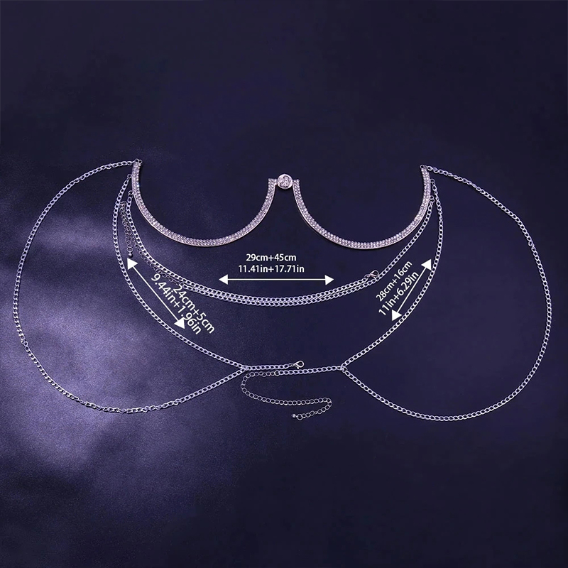 Stonefans – chaîne de poitrine - Body Jewelry Art avis et prix