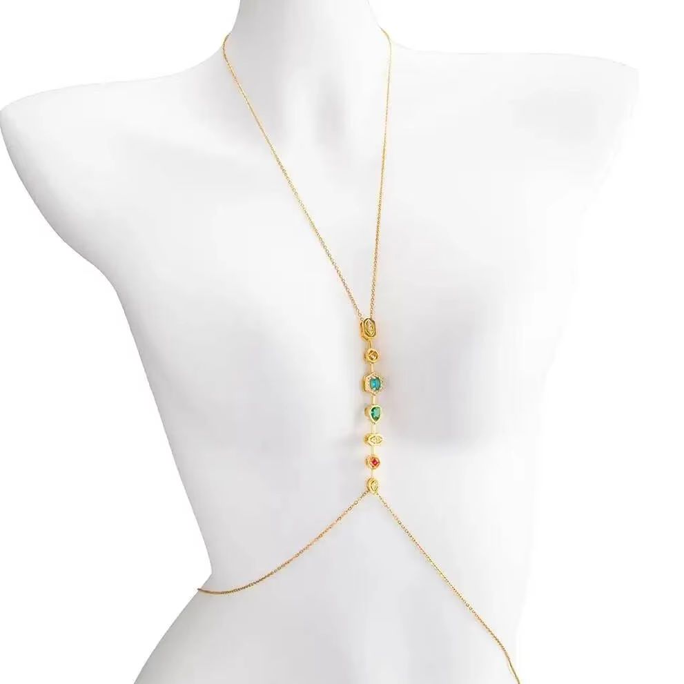 Chaîne de corps PuRui exquise  - Body Jewelry Chest avis et prix