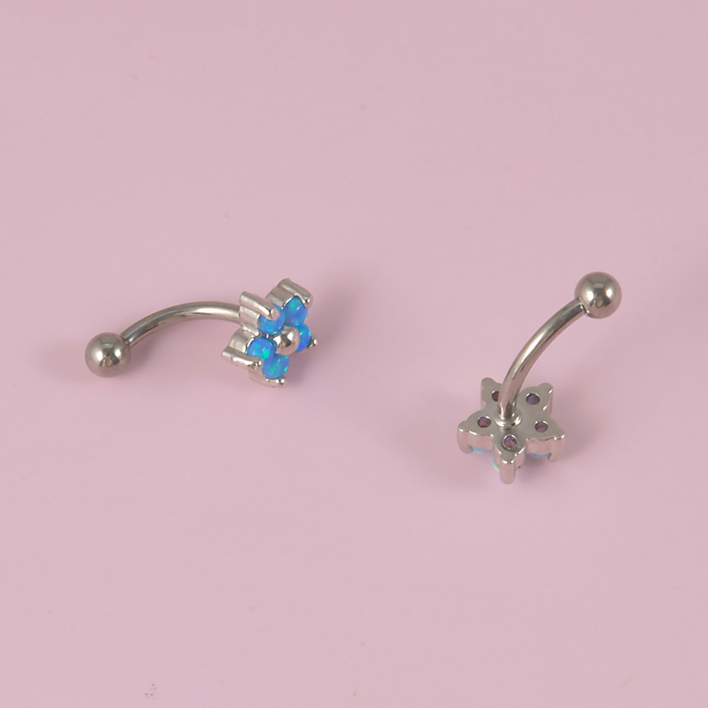 Titanium Rook Piercing Opal Ey - Rook Curved Barbell avis et prix