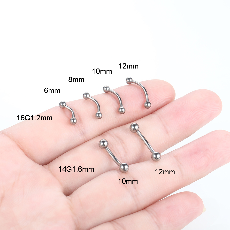 Piercing en titane incurvé, an - Rook Curved Barbell avis et prix