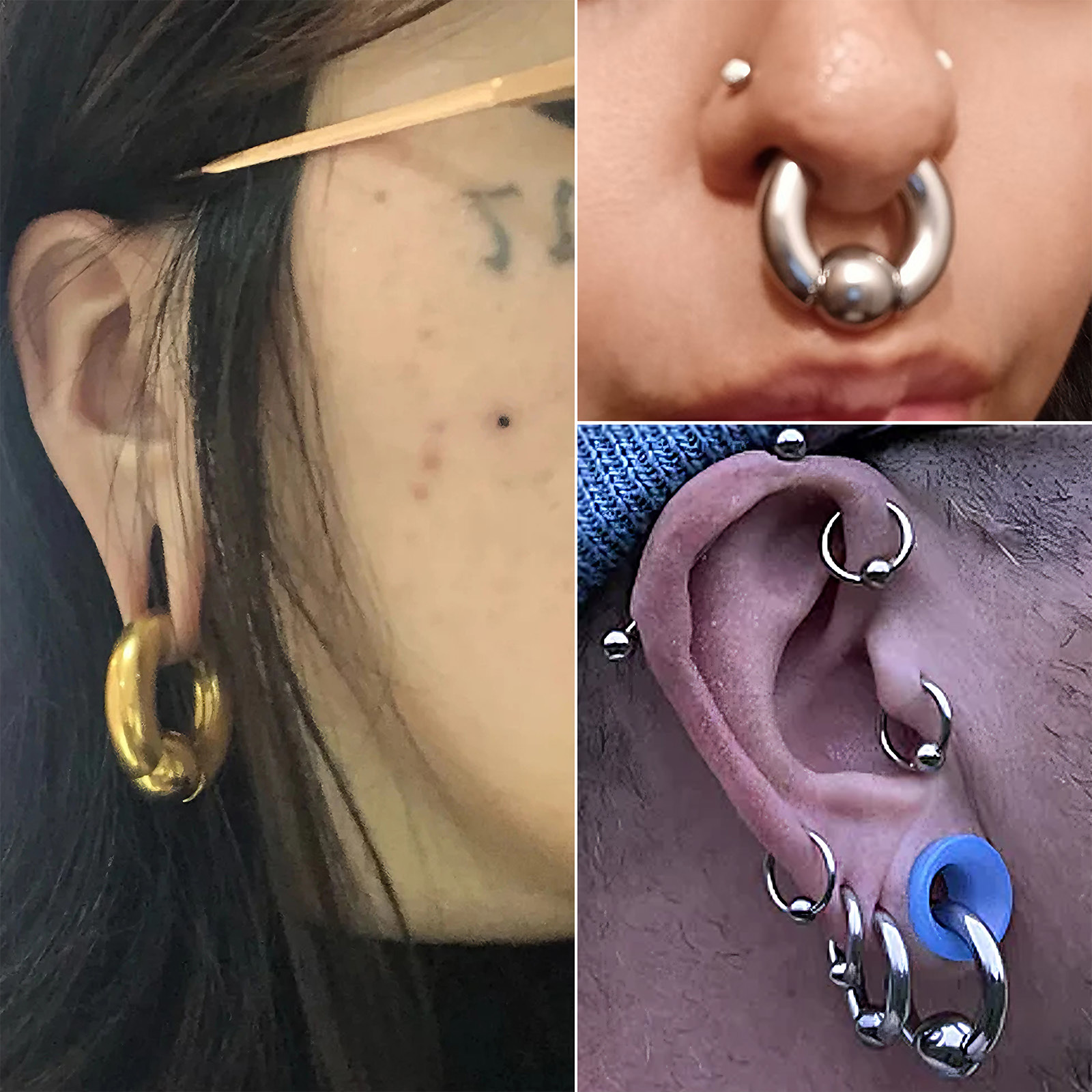 Anneaux de perles à ressort ca - Body Jewelry Ear Gauges avis et prix