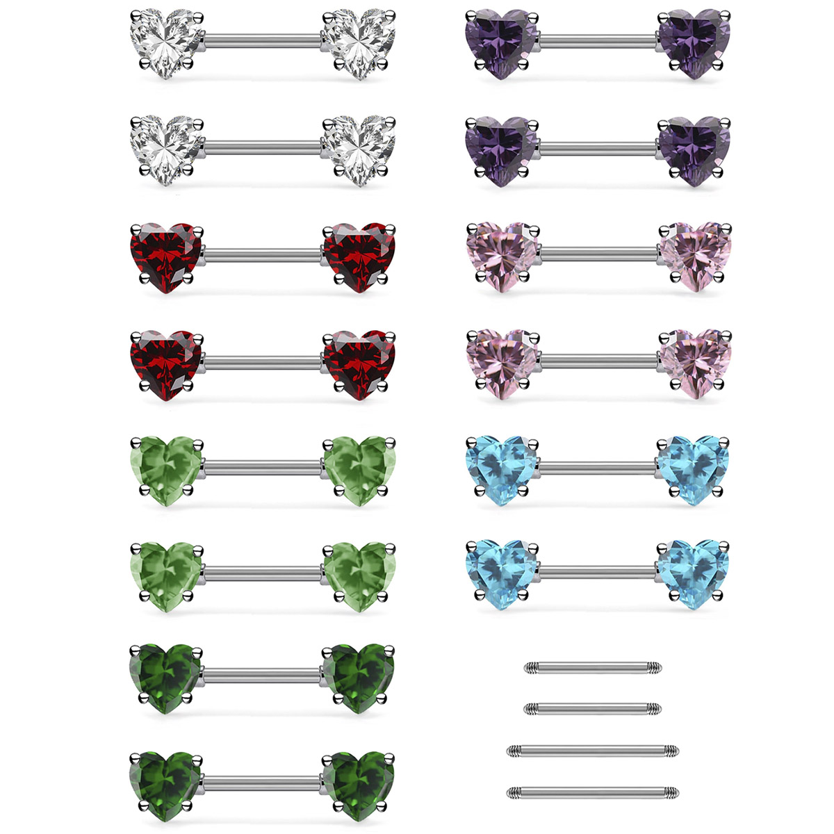 6 pièces de bijoux de piercing - Rook Curved Barbell avis et prix