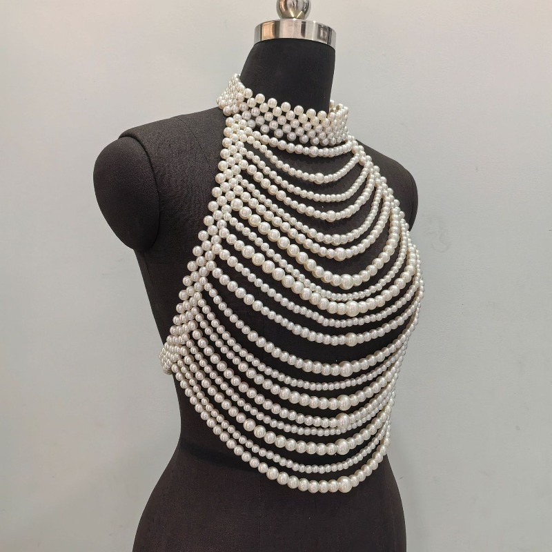 Chaîne de poitrine à perles de - Body Jewelry Chest avis et prix