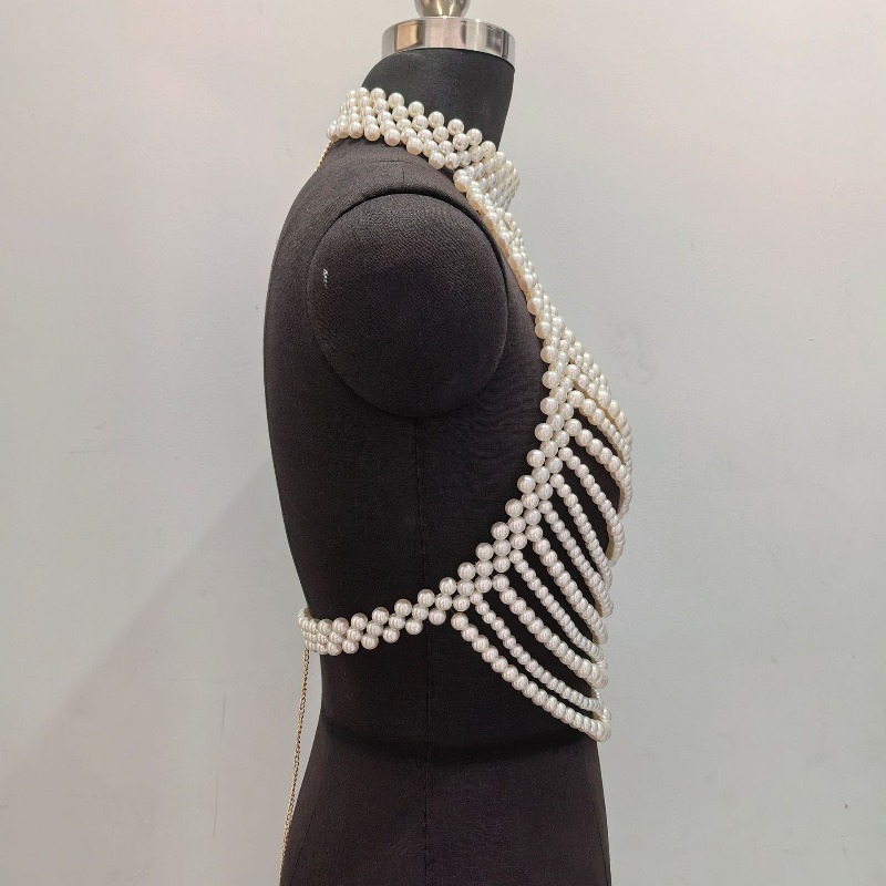 Chaîne de poitrine à perles de - Body Jewelry Chest avis et prix